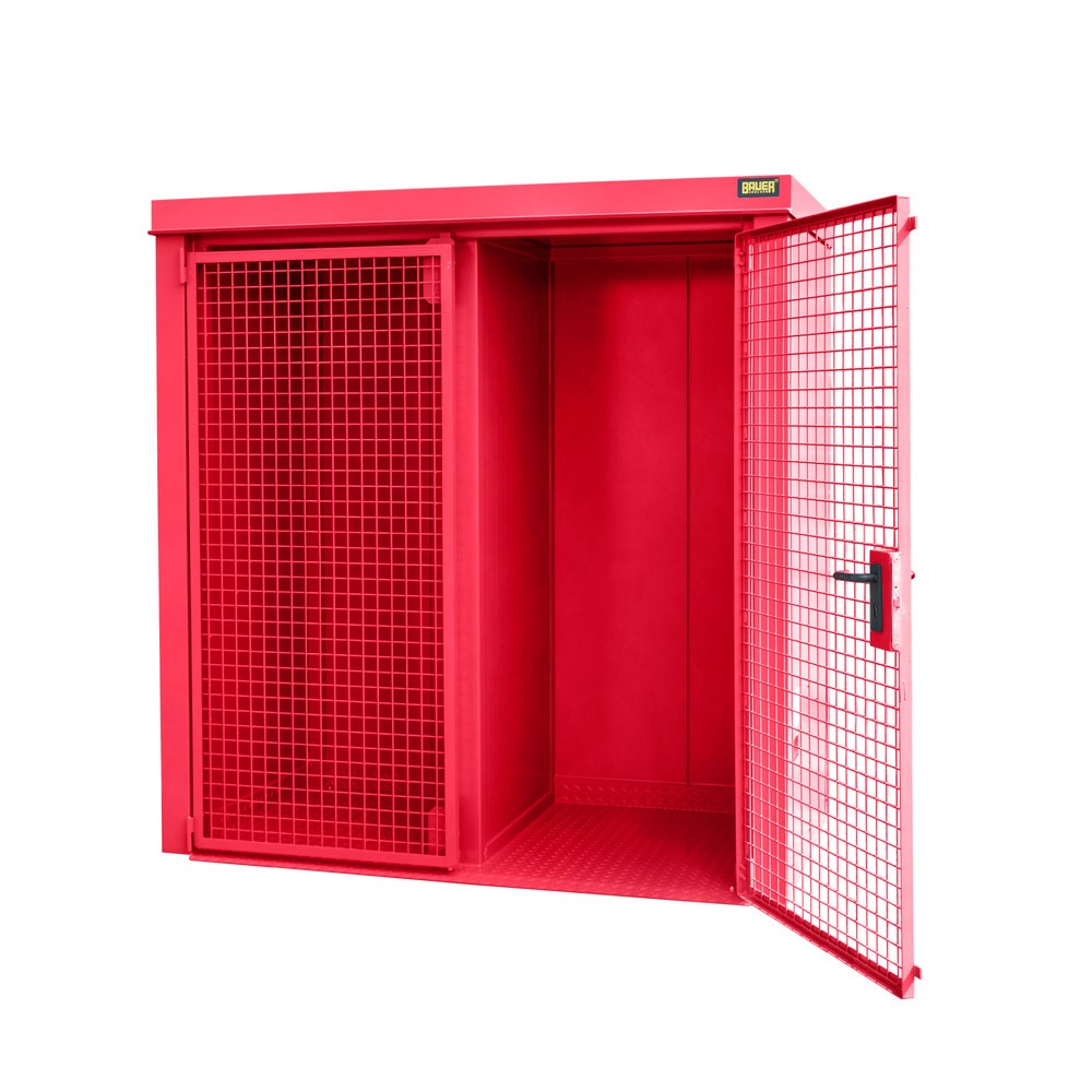 Illustration du produit: Conteneur de stockage pour bouteilles de gaz Bauer® GFC-B/W M1, peint, rouge feu