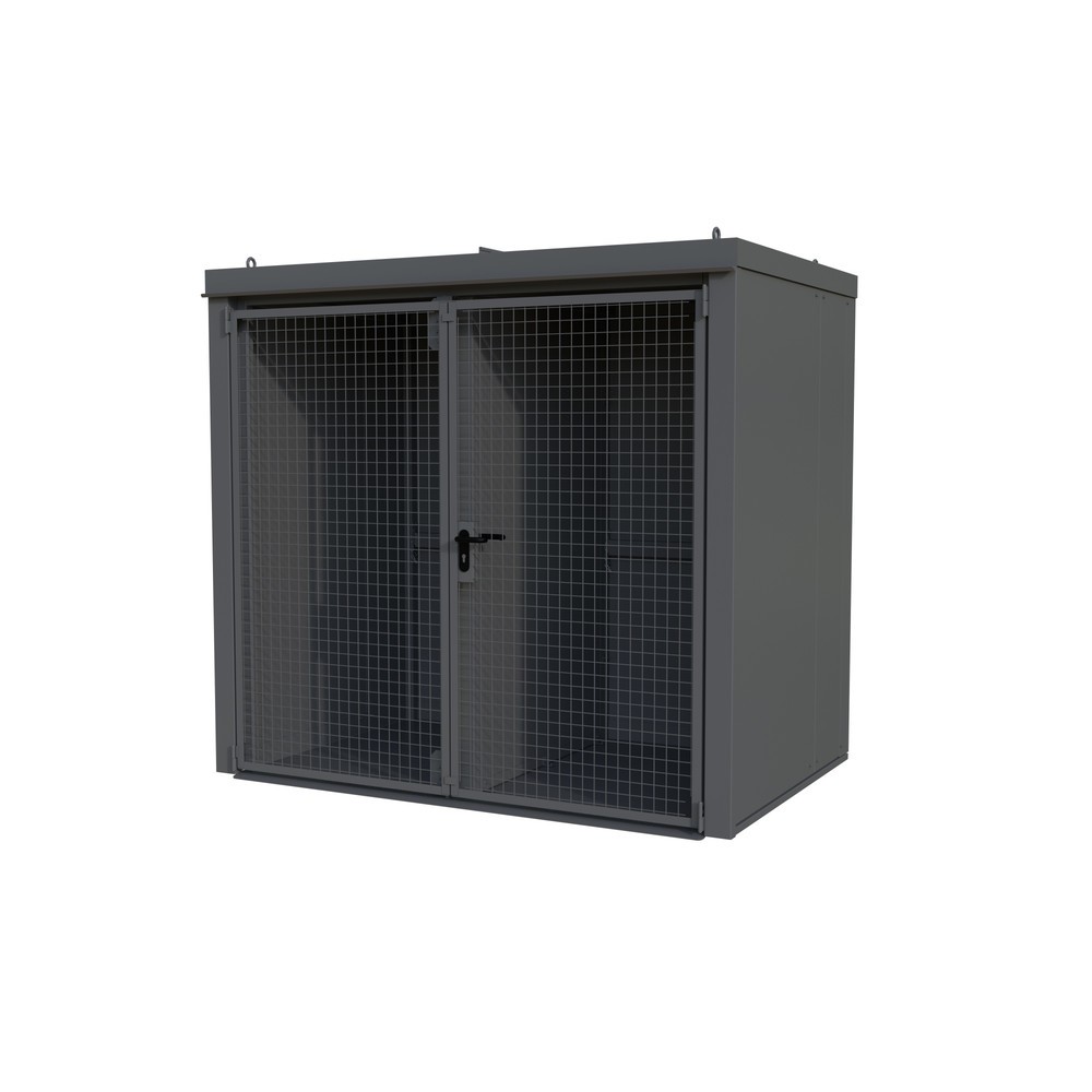 Numéro de l'image du produit 1: Conteneur de stockage pour bouteilles de gaz Bauer® GFC-B/W M3, peint, gris souris