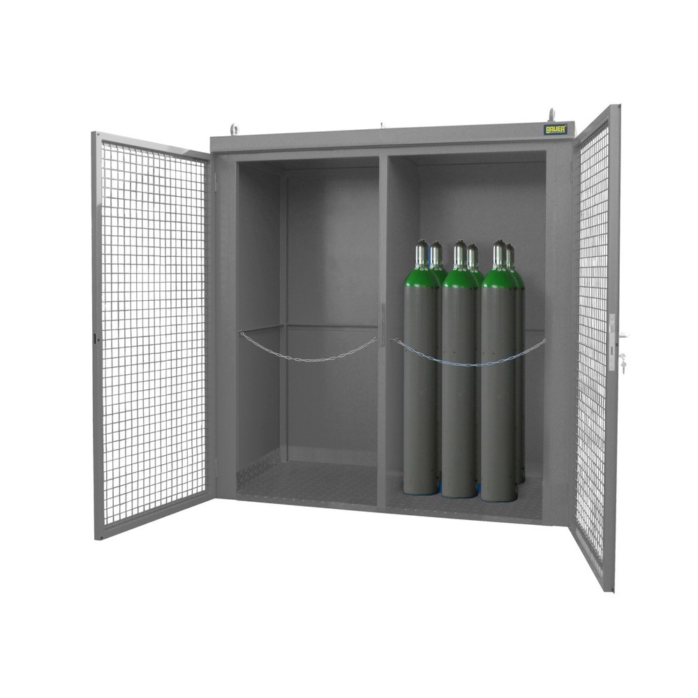 Numéro de l'image du produit 2: Conteneur de stockage pour bouteilles de gaz Bauer® GFC-B/W M3, peint, gris souris