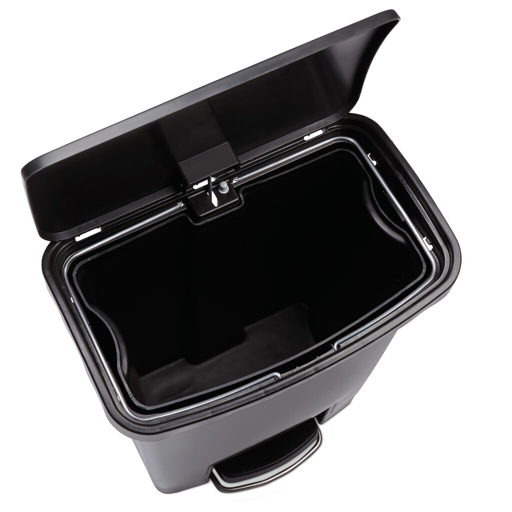 Rubbermaid Slim Jim® Poubelle à pédale latérale large en plastique Beige 15 litres N° de l'image du produit 2 : Rubbermaid Slim Jim® Poubelle à pédale latérale large en plastique Beige 15 litres