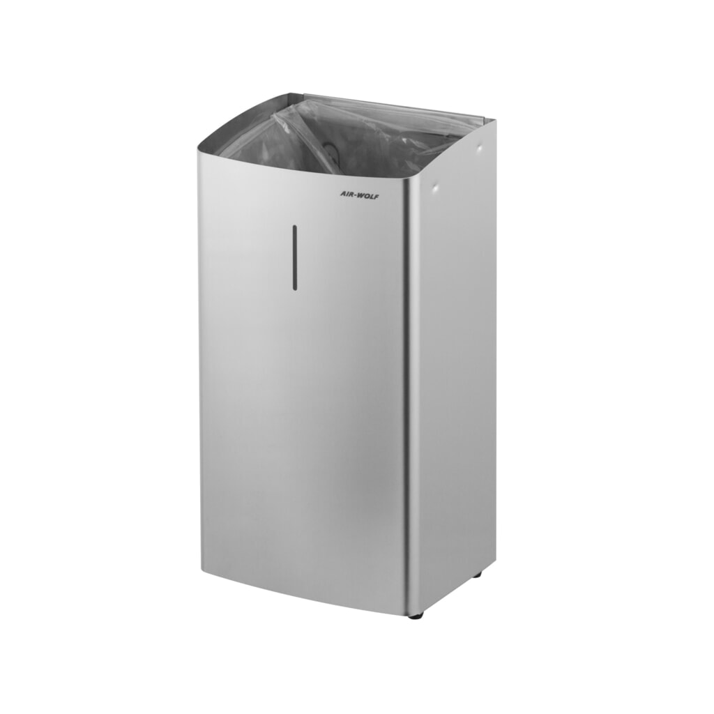 Conteneur à déchets Air-Wolf avec un volume de 27 litres en acier inoxydable brossé Illustration du produit: Conteneur à déchets Air-Wolf avec un volume de 27 litres en acier inoxydable brossé