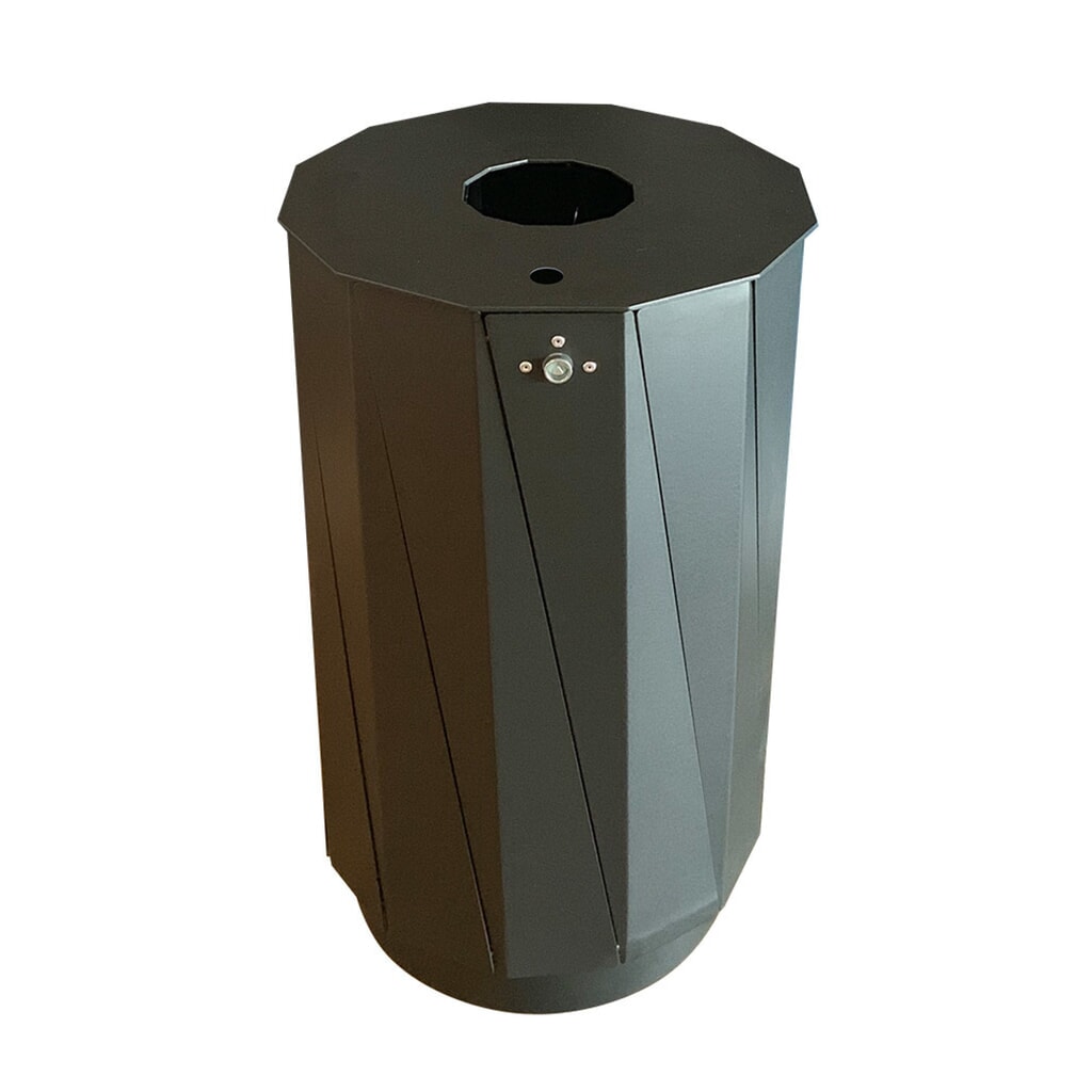 Conteneur à déchets RENNER avec cendrier, modèle 7007-35, 60 litres, anthracite/fer micacé Illustration du produit: Conteneur à déchets RENNER avec cendrier, modèle 7007-35, 60 litres, anthracite/fer micacé