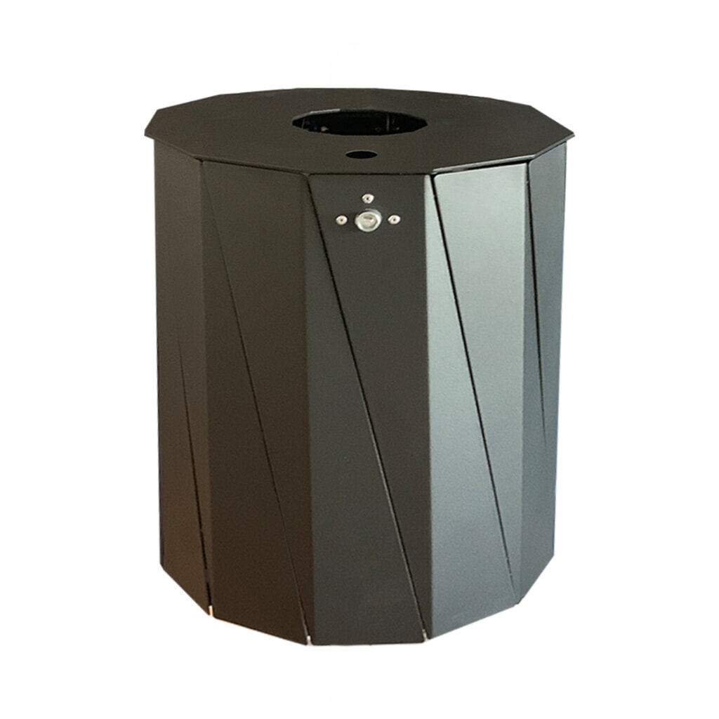Conteneur à déchets RENNER avec cendrier, modèle 7007-40, 50 litres, anthracite/fer micacé Illustration du produit: Conteneur à déchets RENNER avec cendrier, modèle 7007-40, 50 litres, anthracite/fer micacé