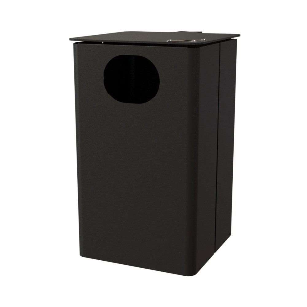 Illustration du produit: Conteneur à déchets RENNER, modèle 7044, rectangulaire, 35 litres, sans cendrier, anthracite/fer micacé