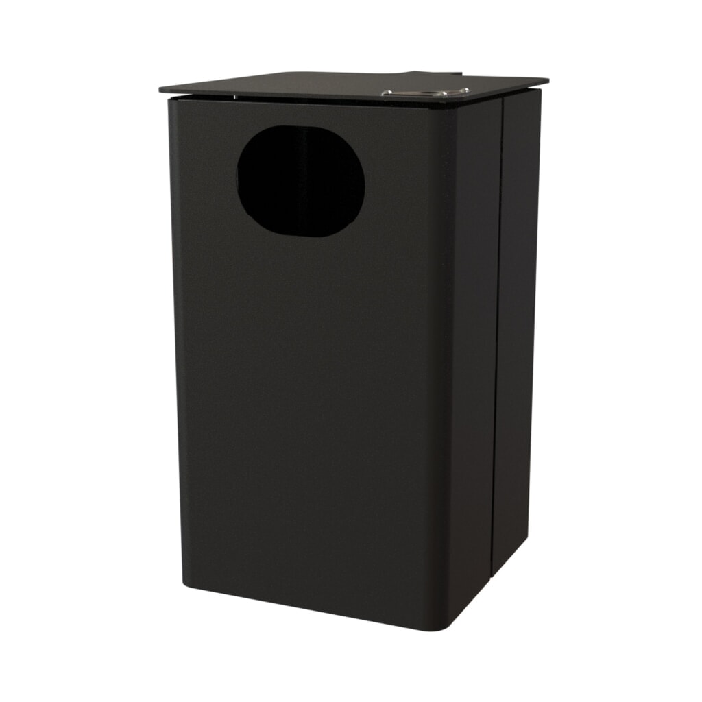 Conteneur à déchets RENNER, modèle 7044, rectangulaire, 35 litres, sans cendrier, anthracite/fer micacé Illustration du produit: Conteneur à déchets RENNER, modèle 7044, rectangulaire, 35 litres, sans cendrier, anthracite/fer micacé