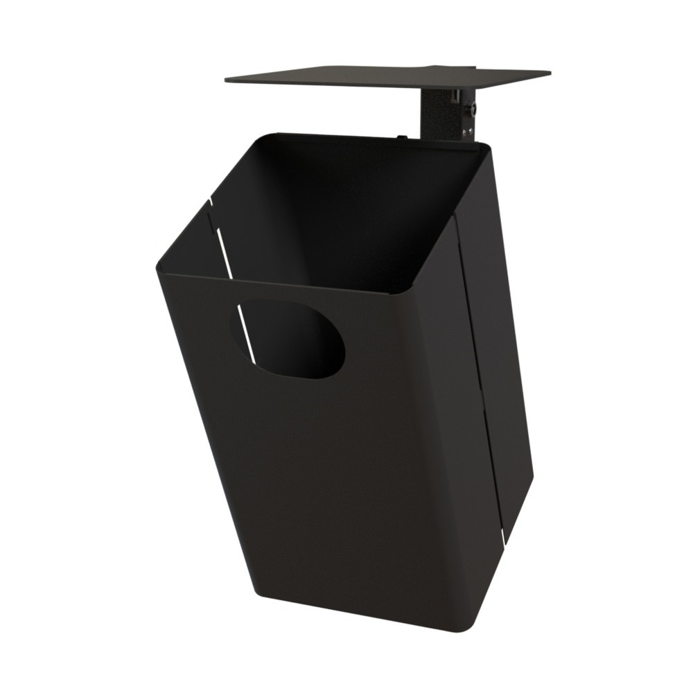 Numéro de l'image du produit 2: Conteneur à déchets RENNER, modèle 7044, rectangulaire, 35 litres, sans cendrier, anthracite/fer micacé