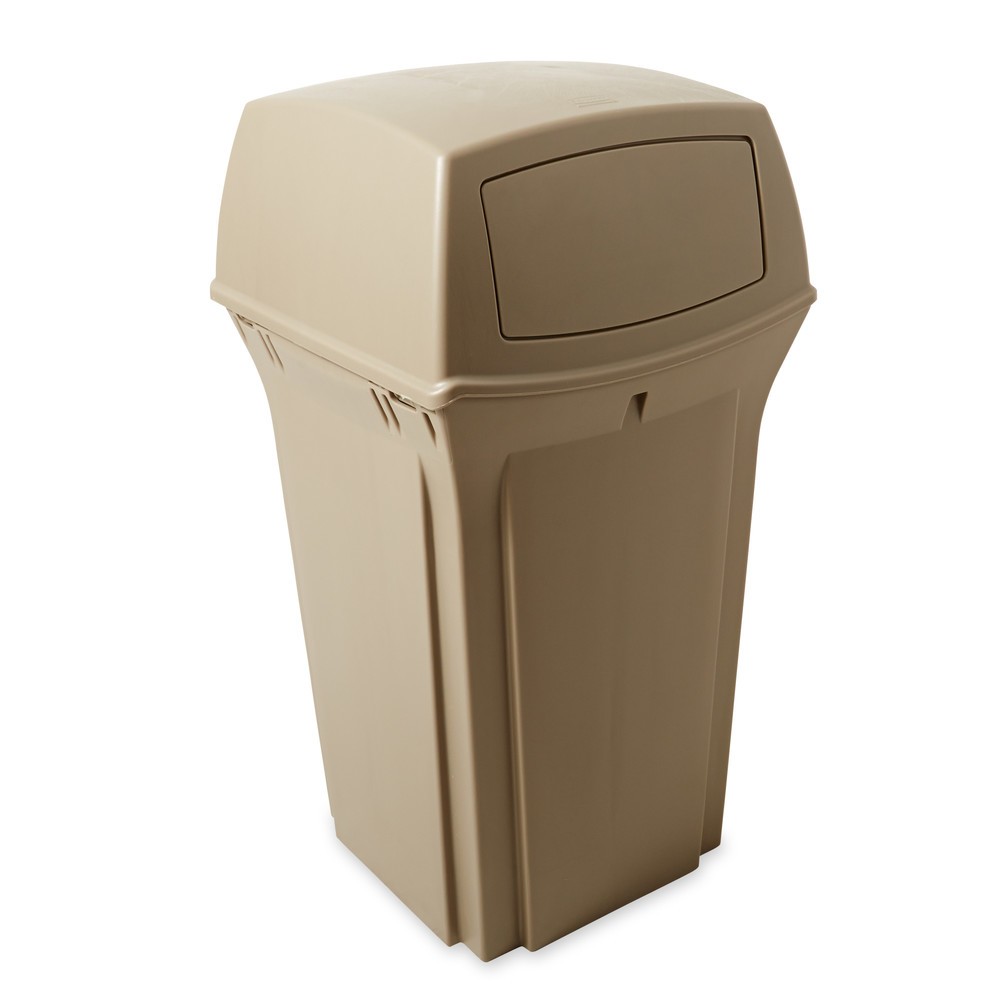 Numéro de l'image du produit 1: Conteneur à déchets Rubbermaid Ranger®, 2 clapets, 132,5 l, beige