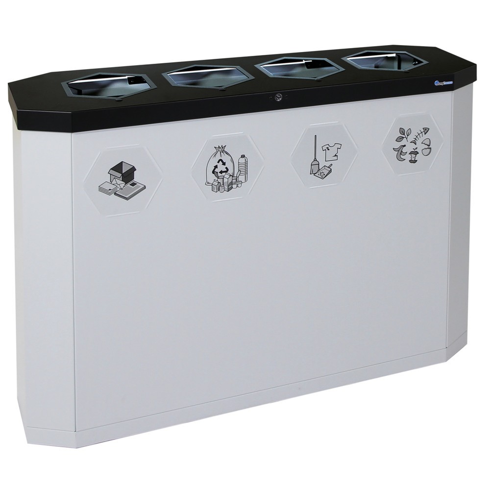 Numéro de l'image du produit 1: Conteneur à déchets stumpf®, Sixco 4 smart gris clair