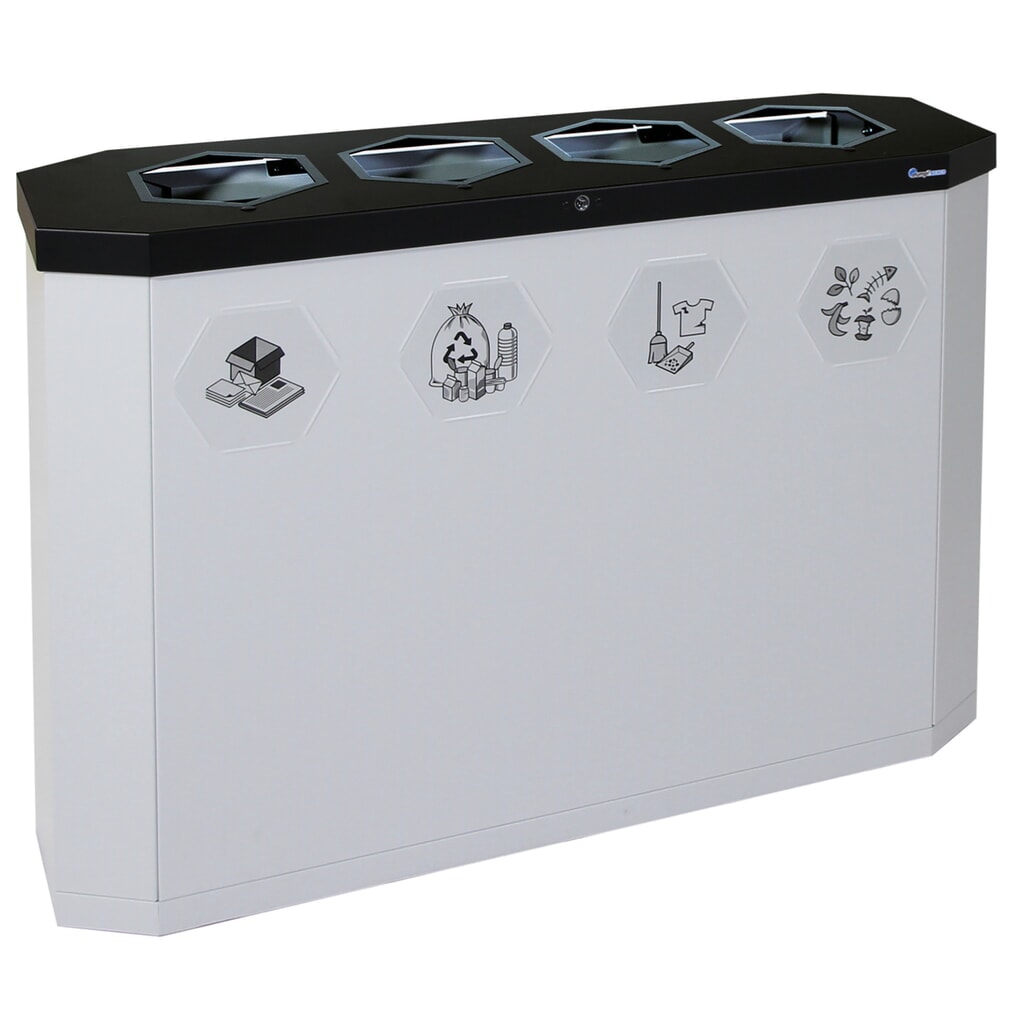 Conteneur à déchets stumpf®, Sixco 4 smart gris clair N° de l'image du produit 1 : Conteneur à déchets stumpf®, Sixco 4 smart gris clair