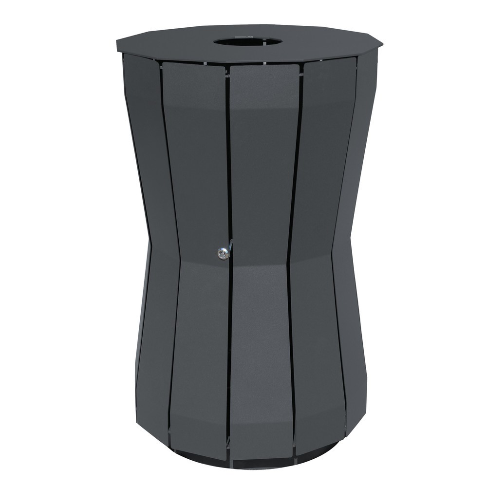 Numéro de l'image du produit 1: Poubelle Style de RENNER, 105 litres, gris anthracite