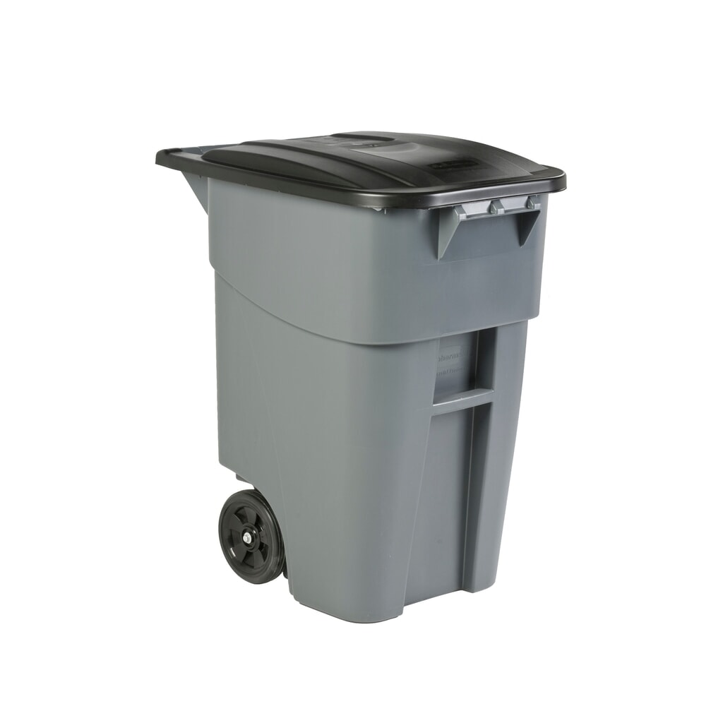 Illustration du produit: Conteneur à roulettes BRUTE® avec couvercle, 189,3 l, gris