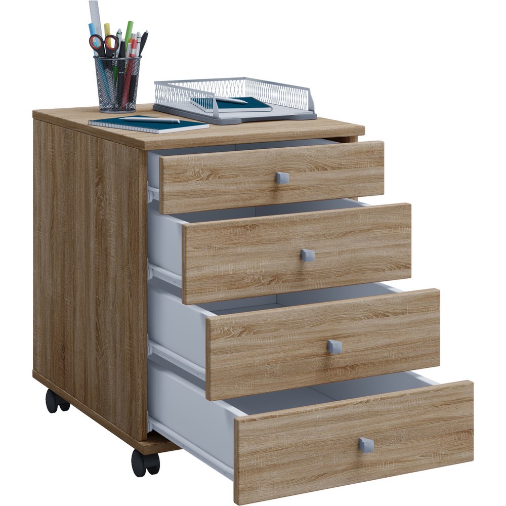 Numéro de l'image du produit 1: Bac à rouleaux Lona HxLxP 570 x 420 x 500 mm Chêne Sonoma