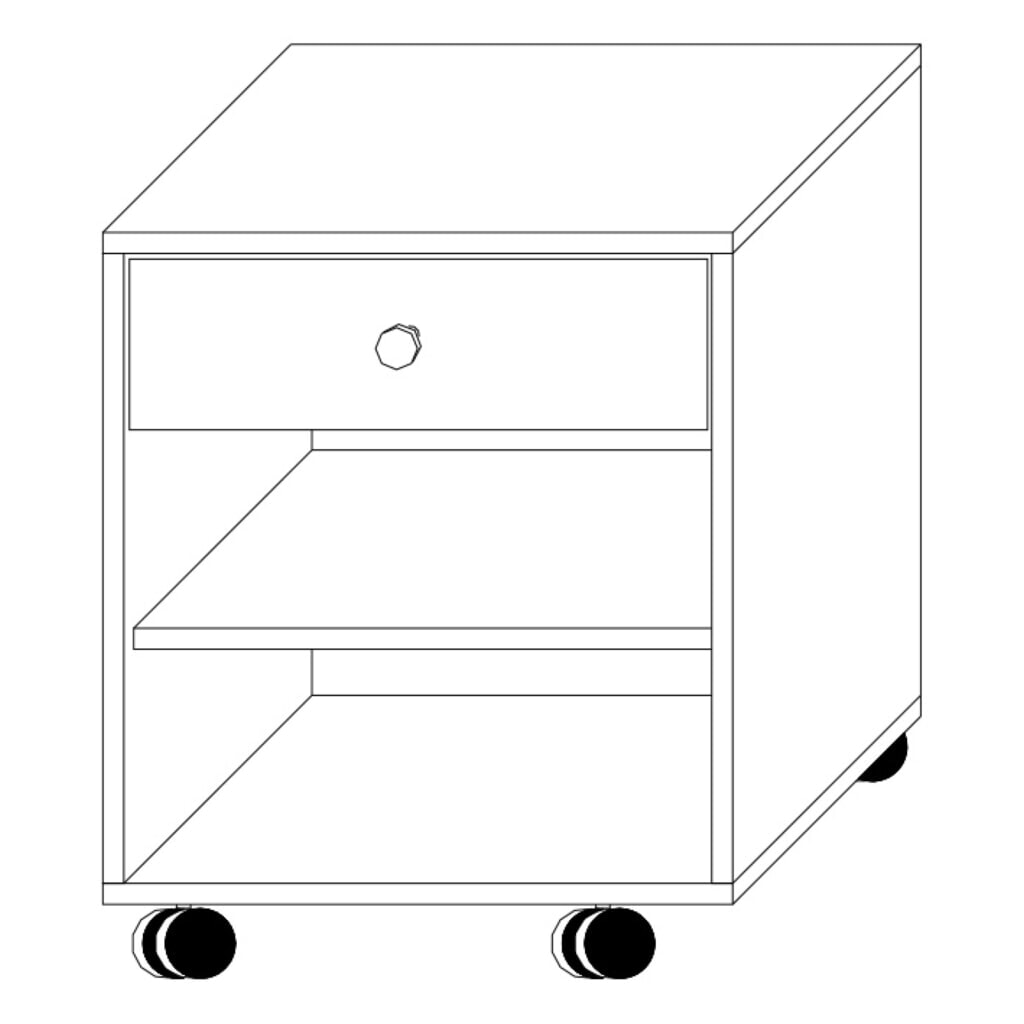 Conteneur à roulettes Salda, HxlxP 540 x 450 x 380 mm, blanc N° de l'image du produit 2 : Conteneur à roulettes Salda, HxlxP 540 x 450 x 380 mm, blanc