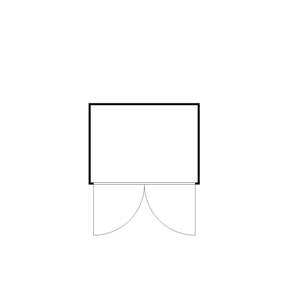 Numéro de l'image du produit 2: Conteneur de matériel FLADAFI® 6m², galvanisé, démonté, avec plancher en bois, dimensions extérieures 3 050x2 170x2 150 mm, porte à doubles battants, au centre du côté large