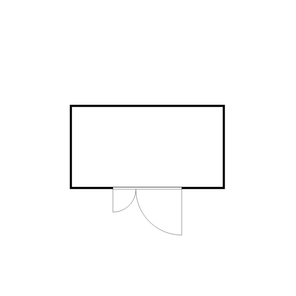 Numéro de l'image du produit 2: Conteneur de matériel FLADAFI® 8m², galvanisé, démonté, sans fond, dimensions extérieures 4 050x2 170x2 115 mm, porte à doubles battants (division asymétrique), au centre du côté large