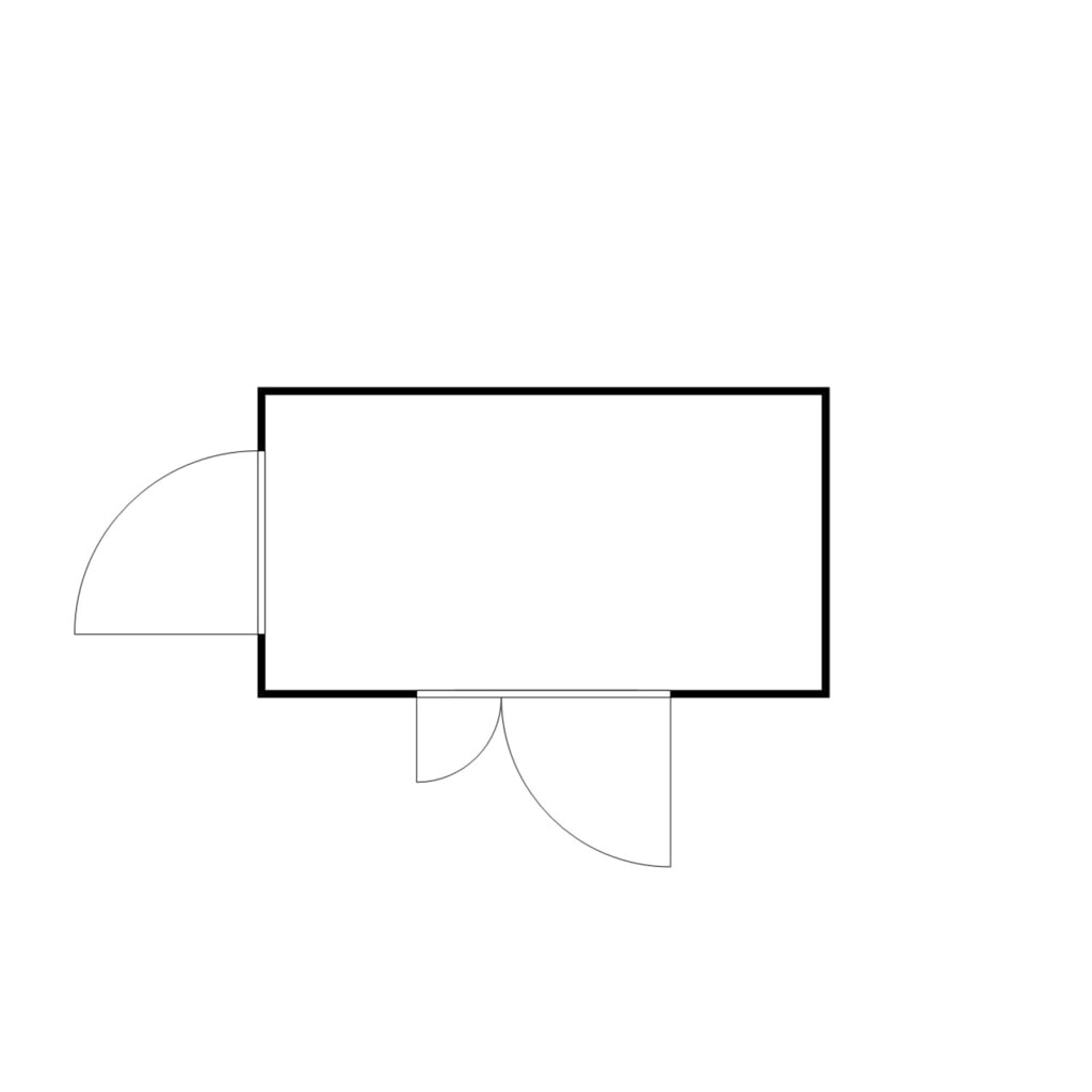 N° de l'image du produit 2 : Conteneur à matériaux FLADAFI®, galvanisé, démonté, 8 m², sans étagère, haut. x larg. x prof. 2 115 x 4 050 x 2 170 mm, porte à doubles battants (division asymétrique), centrée sur la largeur, porte supplémentaire