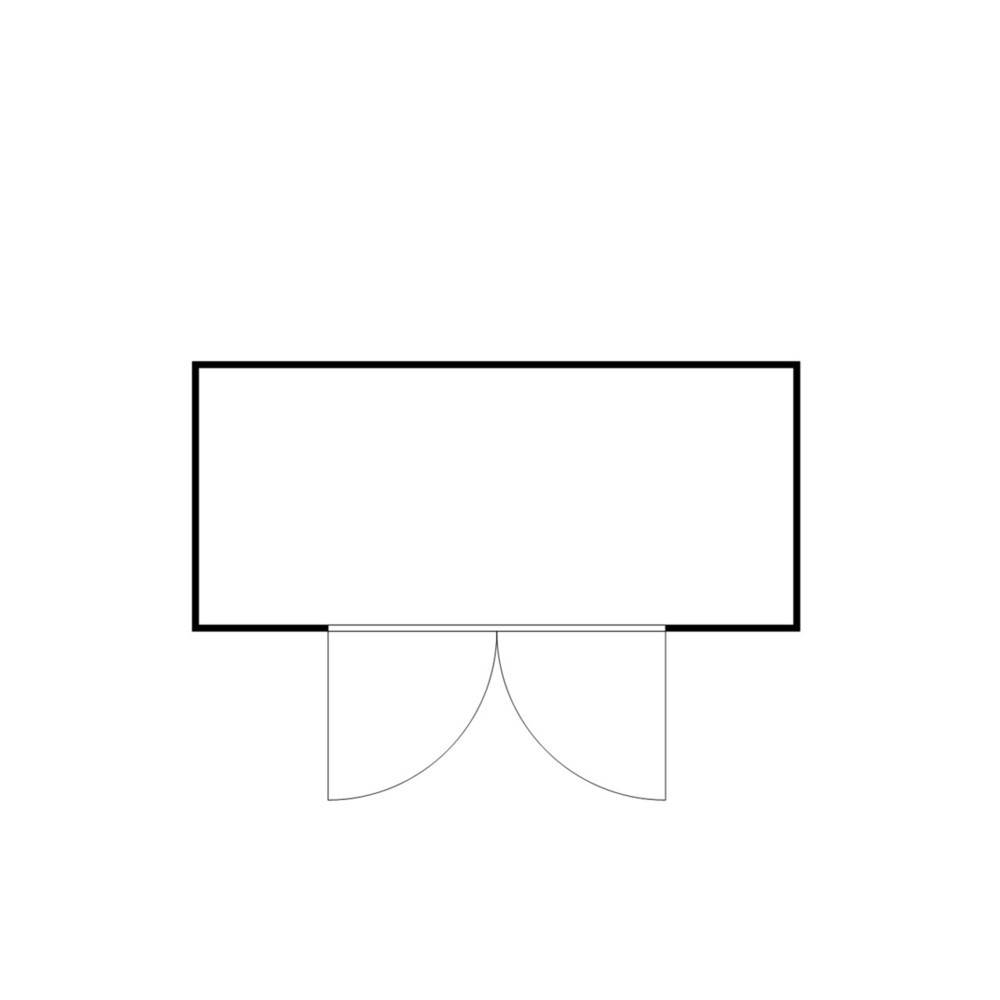 Numéro de l'image du produit 2: Conteneur de matériel FLADAFI® 10m², galvanisé, démonté, sans fond, dimensions extérieures 5 080x2 170x2 115 mm, porte à doubles battants, au centre du côté large