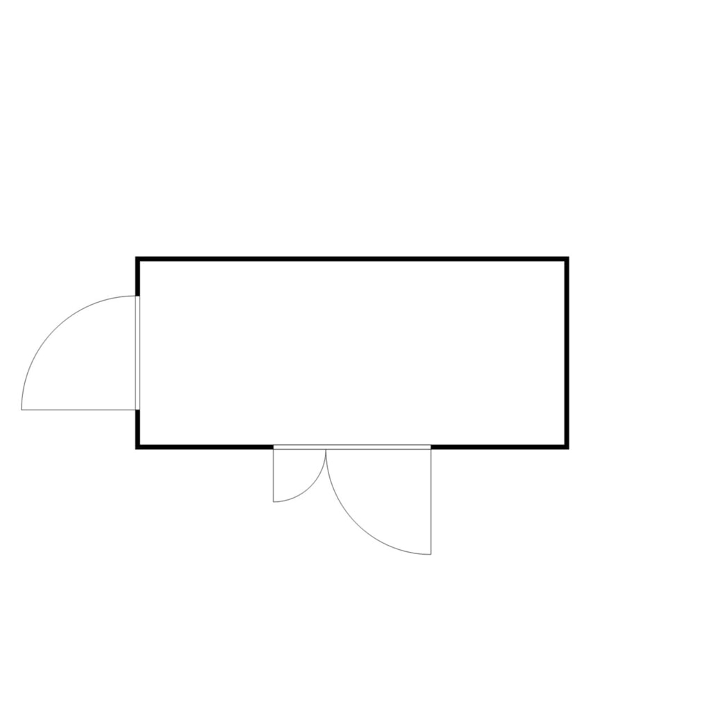 N° de l'image du produit 2 : Conteneur à matériaux FLADAFI®, isolé, 10 m², avec sol isolé, haut. x larg. x prof. 2 500 x 5 080 x 2 170 mm, Porte à doubles battants ( division asymétrique), centrée sur le largeur, porte supplémentaire