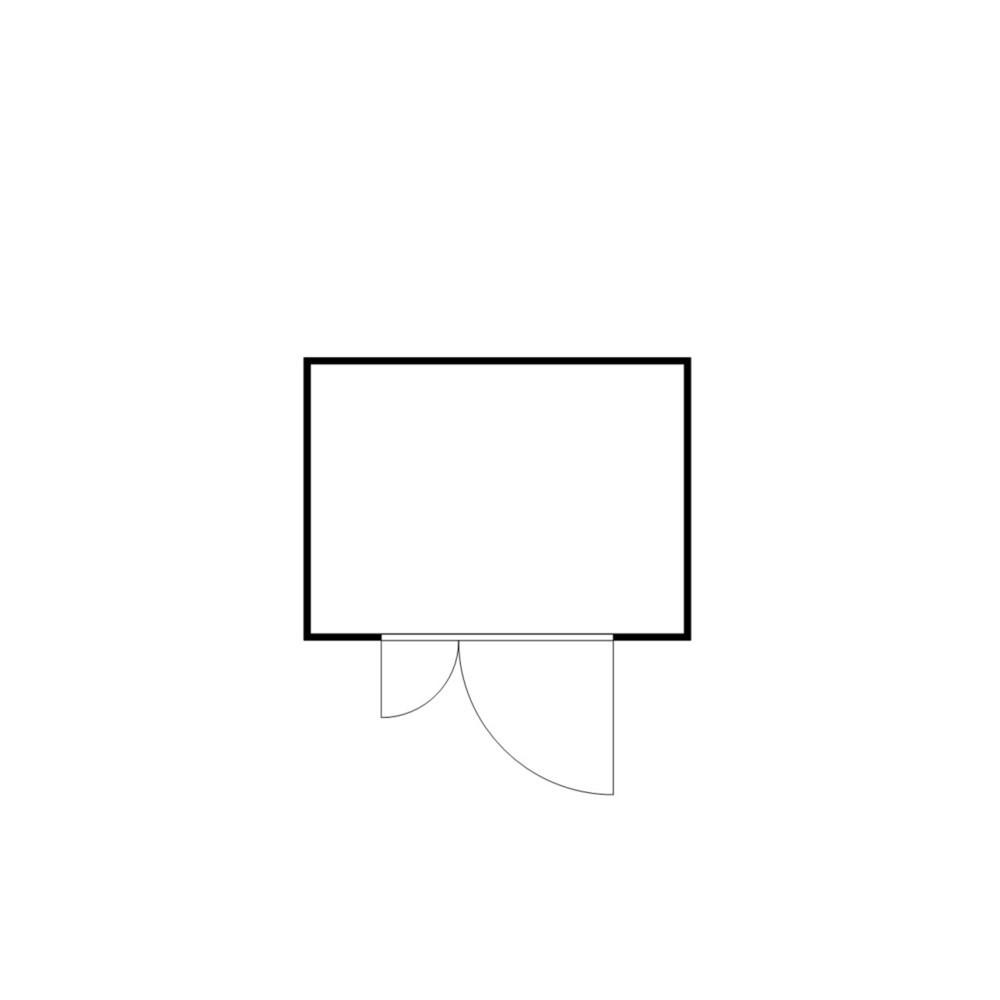 Numéro de l'image du produit 2: Conteneur de matériel FLADAFI® 6m², isolé, avec fond isolé, dimensions extérieures 3 050x2 170x2 500 mm, porte à doubles battants (division asymétrique), au centre du côté large