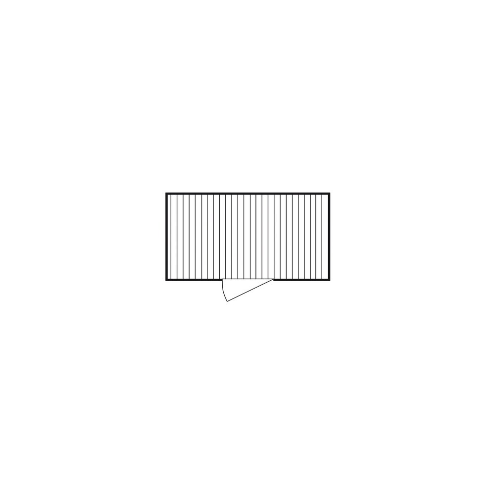Numéro de l'image du produit 2: Conteneur de matériel FLADAFI® 8m², isolé, avec plancher en bois, dimensions extérieures 4 050x2 170x2 405 mm, porte à un battant, au centre du côté large