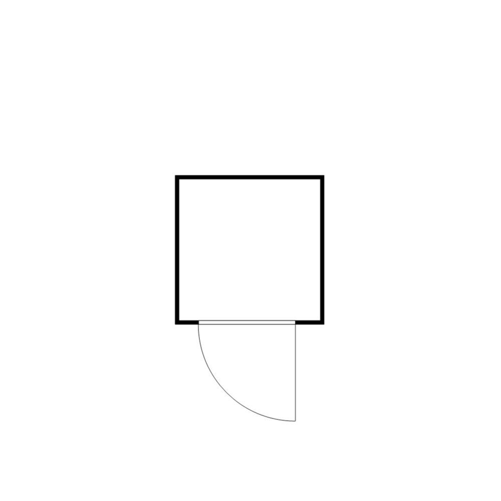 Numéro de l'image du produit 2: Conteneur de matériel FLADAFI® 4m², isolés, avec fond isolé, dimensions extérieures 2 100x2 170x2 500 mm, porte à un battant, au centre du côté large