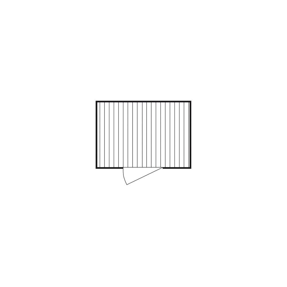 Numéro de l'image du produit 2: Conteneur de matériel FLADAFI® XXL 6 m², galvanisé, monté, avec plancher en bois, dimensions extérieures 3 020x2 170x2 532 mm, porte à doubles battants (division asymétrique), au milieu du côté avant