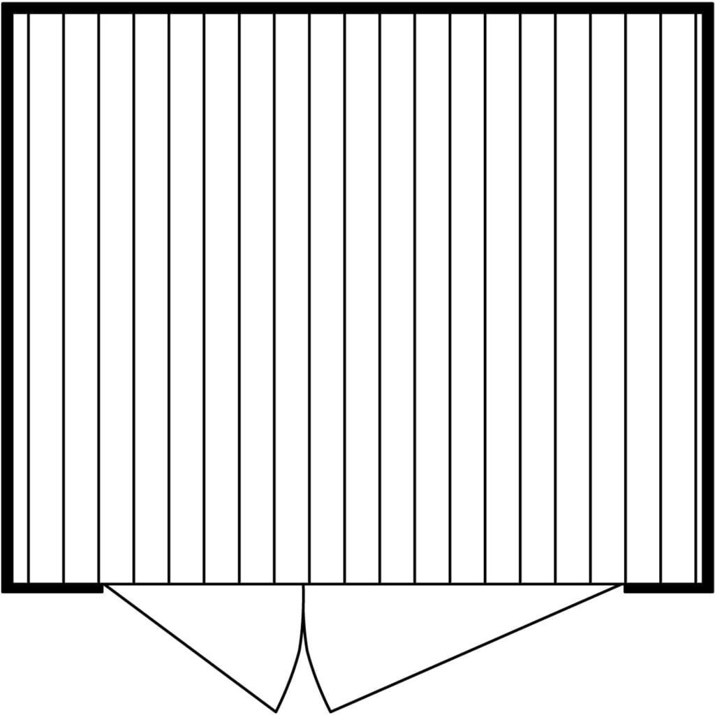 N° de l'image du produit 2 : Conteneur à matériaux FLADAFI®, galvanisé, assemblé, XXL 7 m², haut. x larg. x prof. 2 595 x 3 020 x 2 540 mm, porte à doubles battants (division asymétrique), centrée en face avant