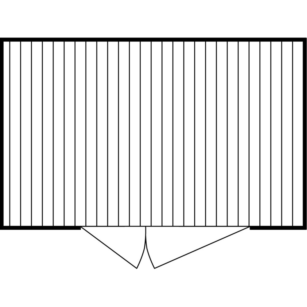 Numéro de l'image du produit 2: Conteneur de matériel FLADAFI® XXL 9 m², galvanisé, monté, dimensions extérieures 4 050x2 540x2 595 mm, porte à doubles battants (division asymétrique), au centre du côté large