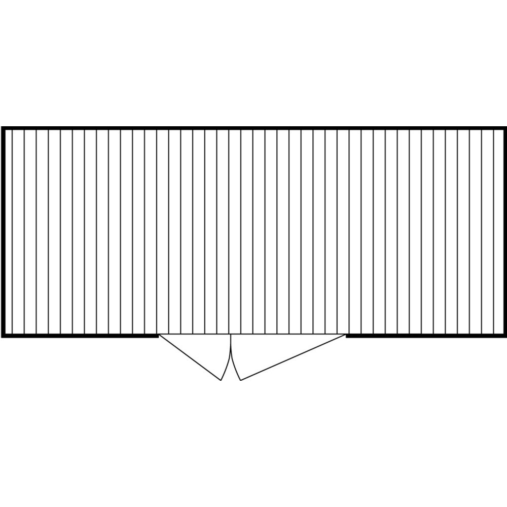 Numéro de l'image du produit 2: Conteneur de matériel FLADAFI® XXL 14 m², galvanisé, monté, dimensions extérieures 6 020x2 540x2 595 mm, porte à doubles battants (division asymétrique), au centre du côté large