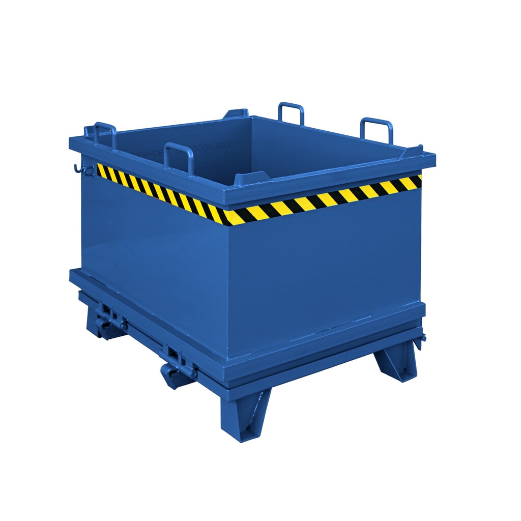Conteneur inférieur pliable avec câble de traction, volume 1 m³, bleu gentiane Illustration du produit: Conteneur inférieur pliable avec câble de traction, volume 1 m³, bleu gentiane