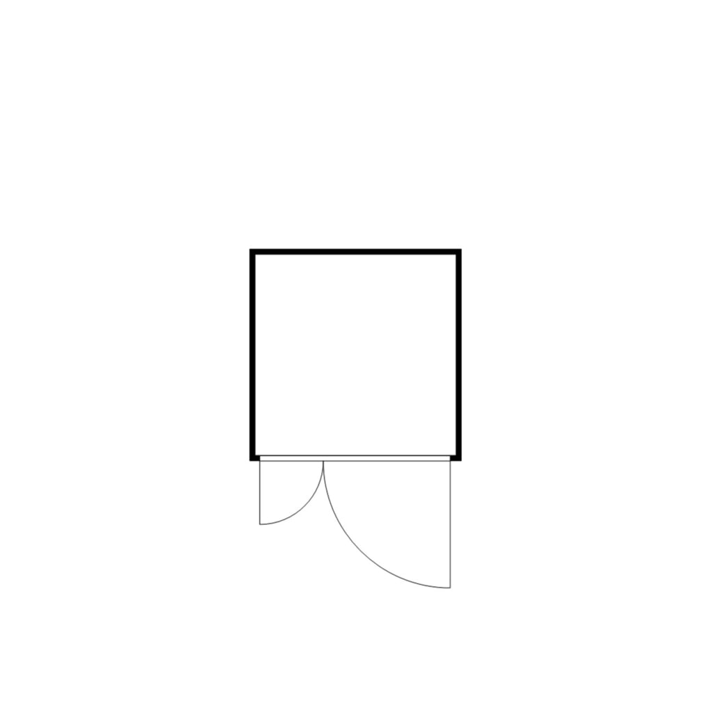 N° de l'image du produit 2 : Conteneur à matériaux FLADAFI®, isolé, 4 m², avec sol isolé, haut. x larg. x prof. 2 500 x 2 100 x 2 170 mm, porte à doubles battants (division asymétrique), centrée sur la largeur
