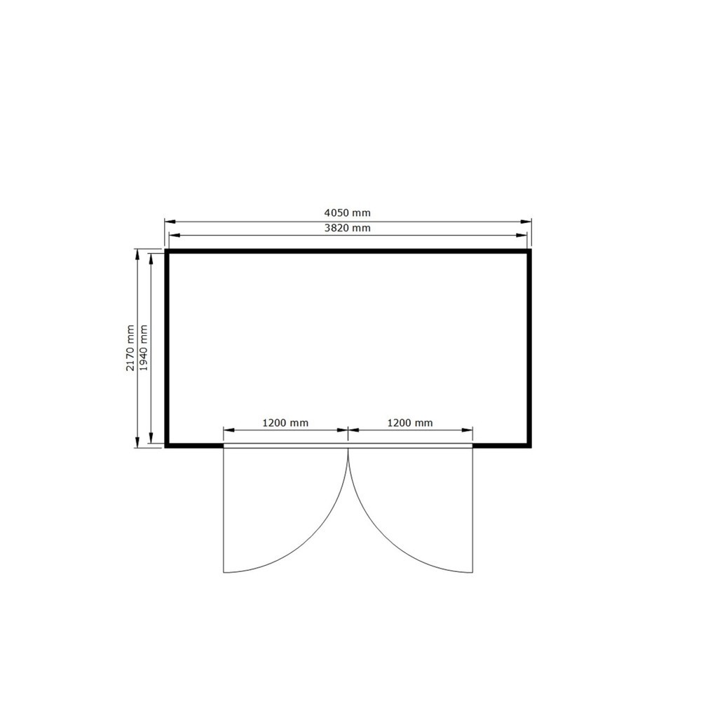 Numéro de l'image du produit 2: Conteneur pour substances dangereuses SAFE Tank 1350 ALG, isolé, installation à l'extérieur, complètement monté, revêtement plastique RAL 9002, dimensions extérieures 4 350x2 170x2 510 mm, porte à doubles battants, au centre du côté large,