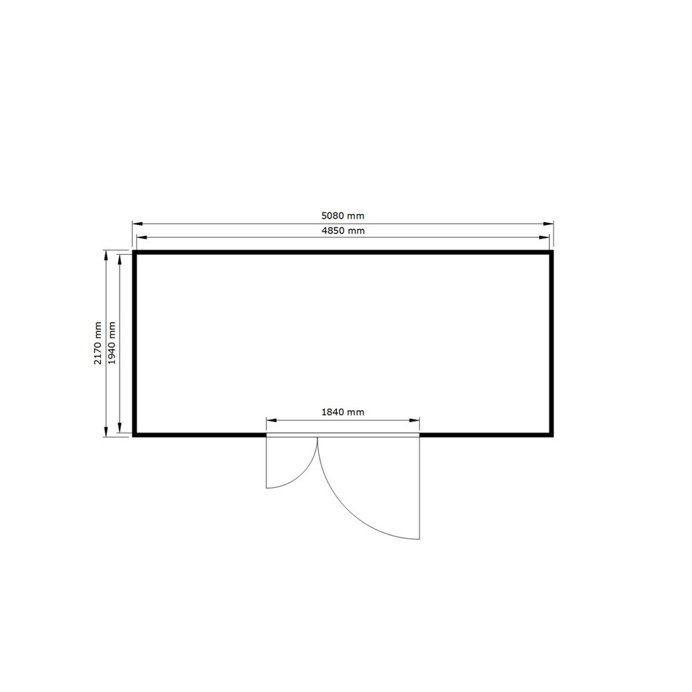 Numéro de l'image du produit 2: Conteneur pour substances dangereuses SAFE Tank 1700 ALG, isolé, installation à l'extérieur, complètement monté, revêtement plastique RAL 9002, dimensions extérieures 5 380x2 170x2 520 mm, porte à doubles battants (division asymétrique), au