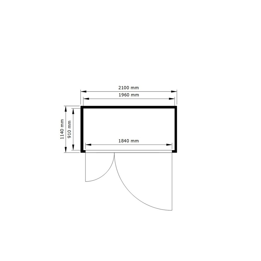 Numéro de l'image du produit 2: Conteneur pour substances dangereuses SAFE Tank 1900 ALG, isolé, installation à l'extérieur, complètement monté, revêtement plastique RAL 9002, dimensions extérieures 2 100x1 440x2 520 mm, porte à doubles battants (division asymétrique), au