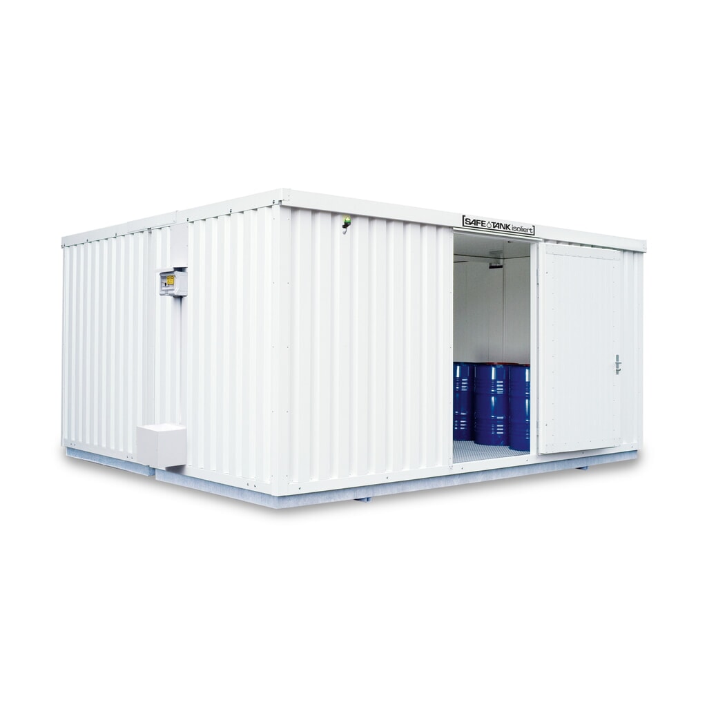 Conteneur pour substances dangereuses SAFE Tank 4000 ECO, efficacité énergétique grâce à la commande du ventilateur en fonction des besoins, dimensions extérieures 5 380x4 340x2 520 mm, porte à un battant, au centre du côté large, surface de Illustration du produit: Conteneur pour substances dangereuses SAFE Tank 4000 ECO, efficacité énergétique grâce à la commande du ventilateur en fonction des besoins, dimensions extérieures 5 380x4 340x2 520 mm, porte à un battant, au centre du côté large, surface de