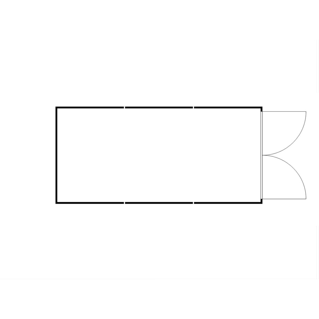 N° de l'image du produit 2 : Combinaison de conteneurs pour substances dangereuses SAFE Tank 3500, ALG, galvanisés, prémontés, dimensions extérieures 4 350x6 520x2 300 mm, porte à doubles battants, au milieu du côté court, surface de stockage 25 m²