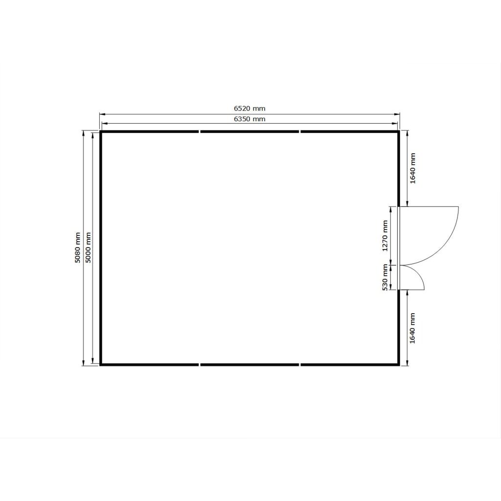 N° de l'image du produit 2 : Combinaison de conteneurs pour substances dangereuses SAFE Tank 5000, ALG, galvanisés, prémontés, dimensions extérieures 5 380x6 520x2 300 mm, porte à doubles battants (division asymétrique), au milieu du côté court, surface de stockage