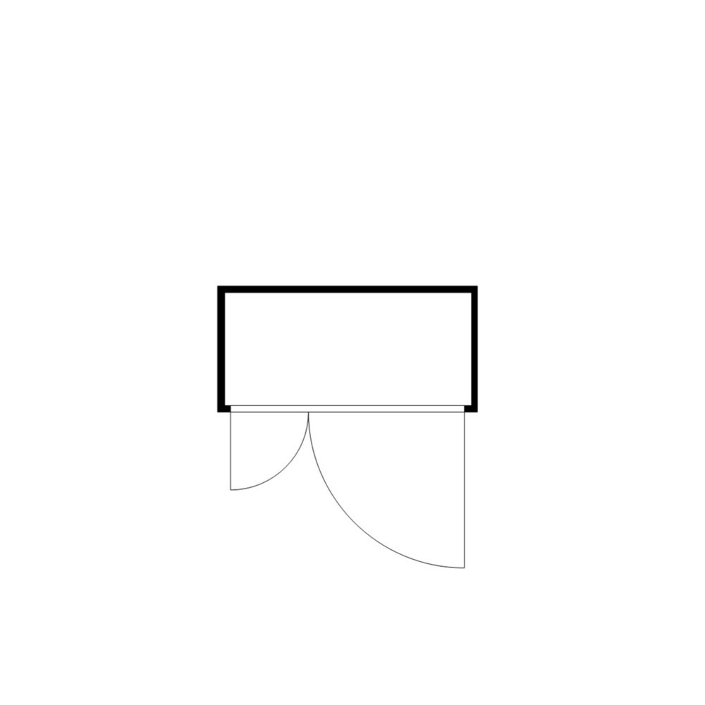Numéro de l'image du produit 2: Conteneur pour substances dangereuses SAFE Tank 300 WGK, isolé, monté, revêtement plastique RAL 9002, dimensions extérieures 2 100x1 140x2 520 mm, porte à doubles battants (division asymétrique), au centre du côté large, surface de stockage
