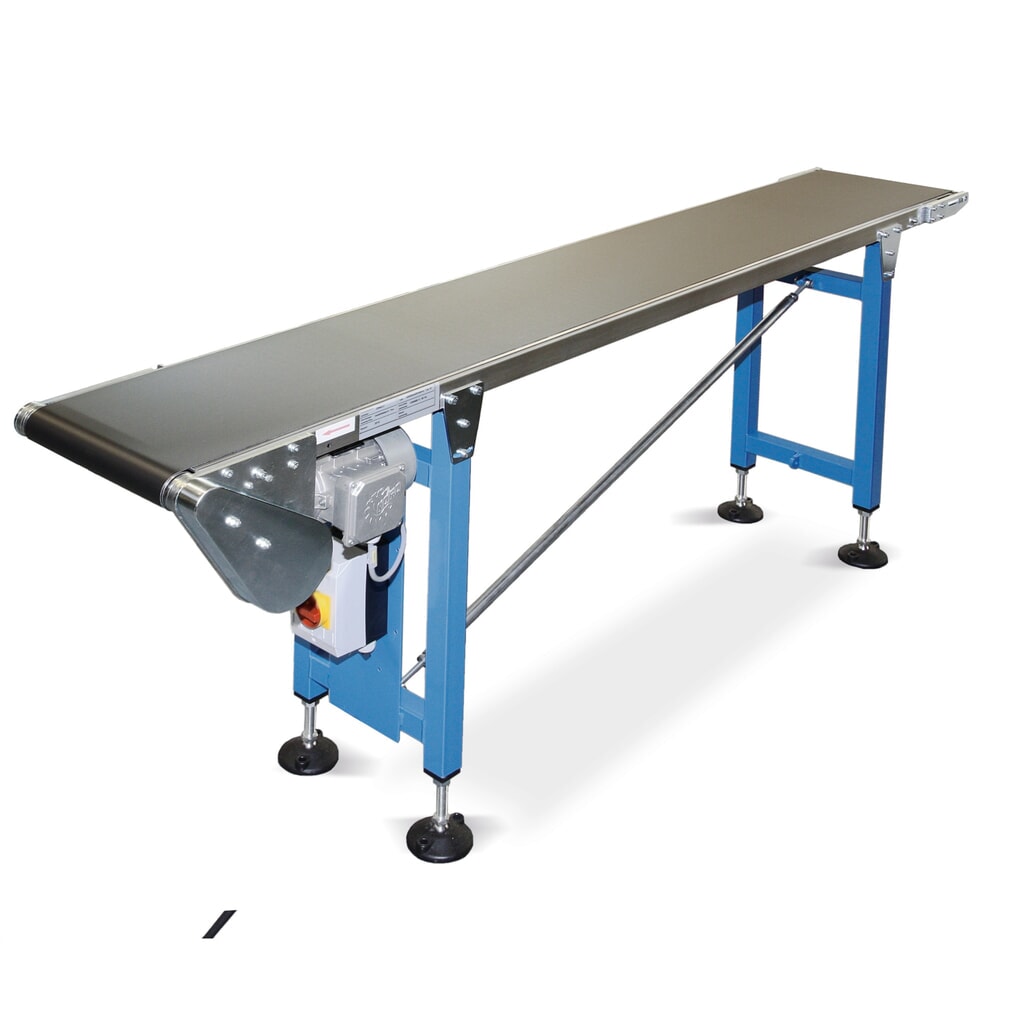 Convoyeur à bande 15 kg/m max., largeur de bande 100 mm, longueur 3 m N° de l'image du produit 1 : Convoyeur à bande 15 kg/m max., largeur de bande 100 mm, longueur 3 m
