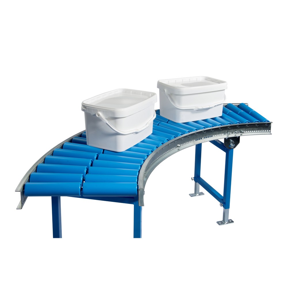 N° de l'image du produit 2 : Convoyeur à rouleaux pour charges légères BLUME, courbe 90˚, rouleaux en plastique, Ø 50 mm, largeur de voie 500 mm, entraxe 100 mm