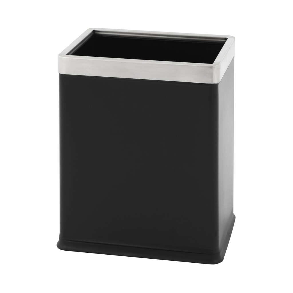 Illustration du produit: Corbeille à papier à double paroi, rectangulaire, 10 litres, noir