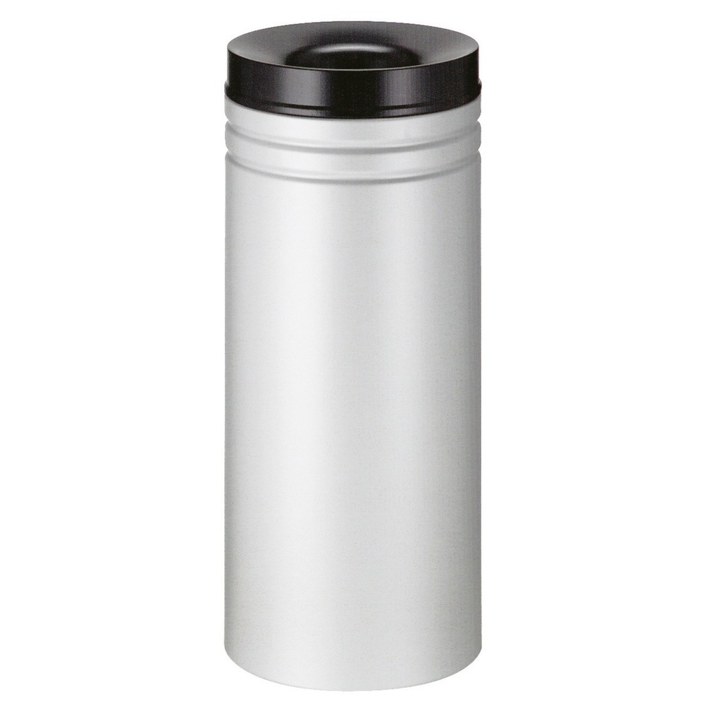 Illustration du produit: Corbeille à papier de sécurité, auto-extinguible, acier, 50 litres, gris, noir