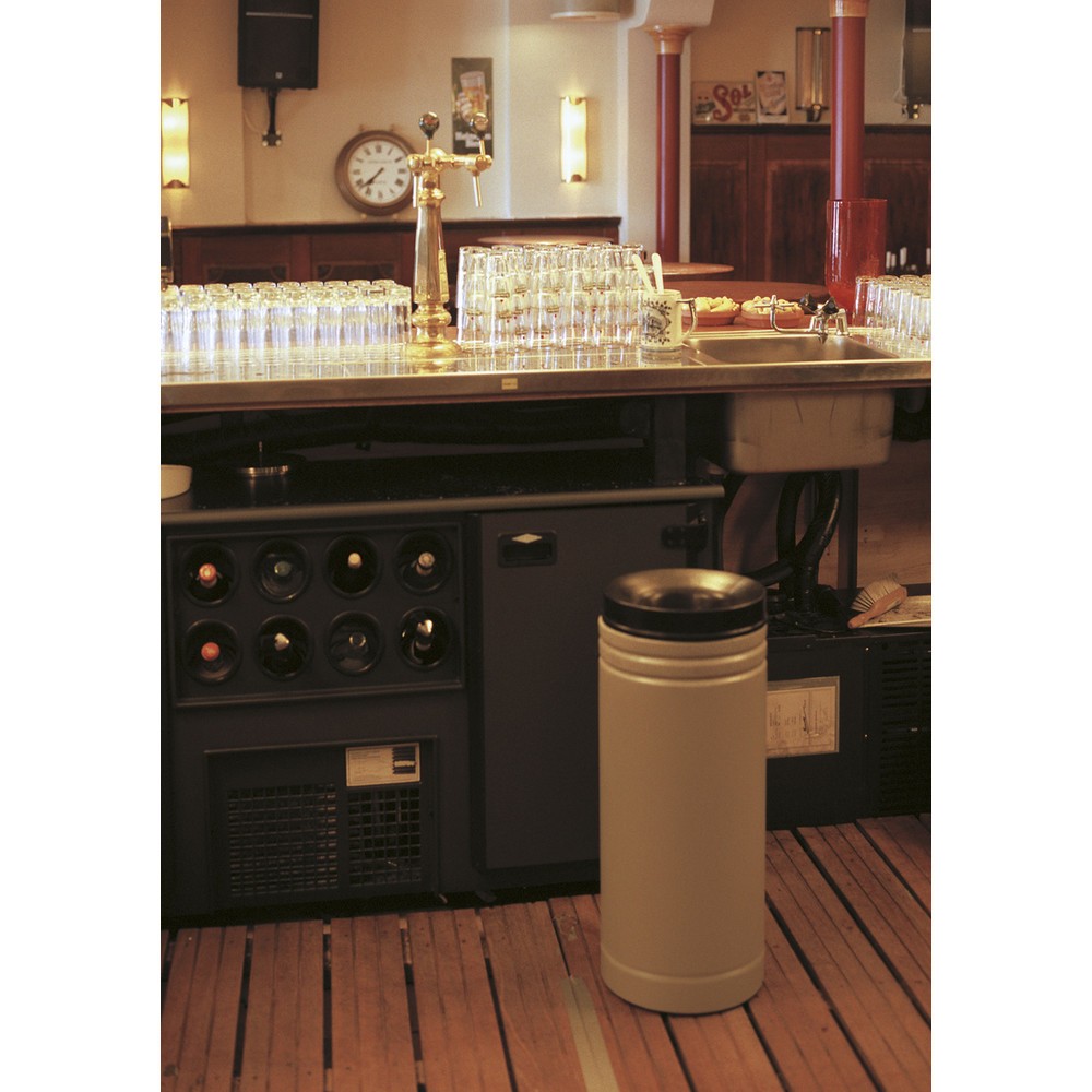 Numéro de l'image du produit 2: Corbeille à papier de sécurité, auto-extinguible, acier, 50 litres, gris, noir