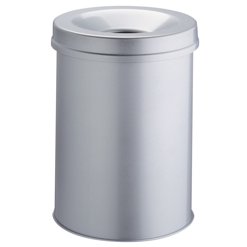 Numéro de l'image du produit 1: Corbeille à papier de sécurité DURABLE®, en acier, 30 litres, couvercle étouffoir, grise