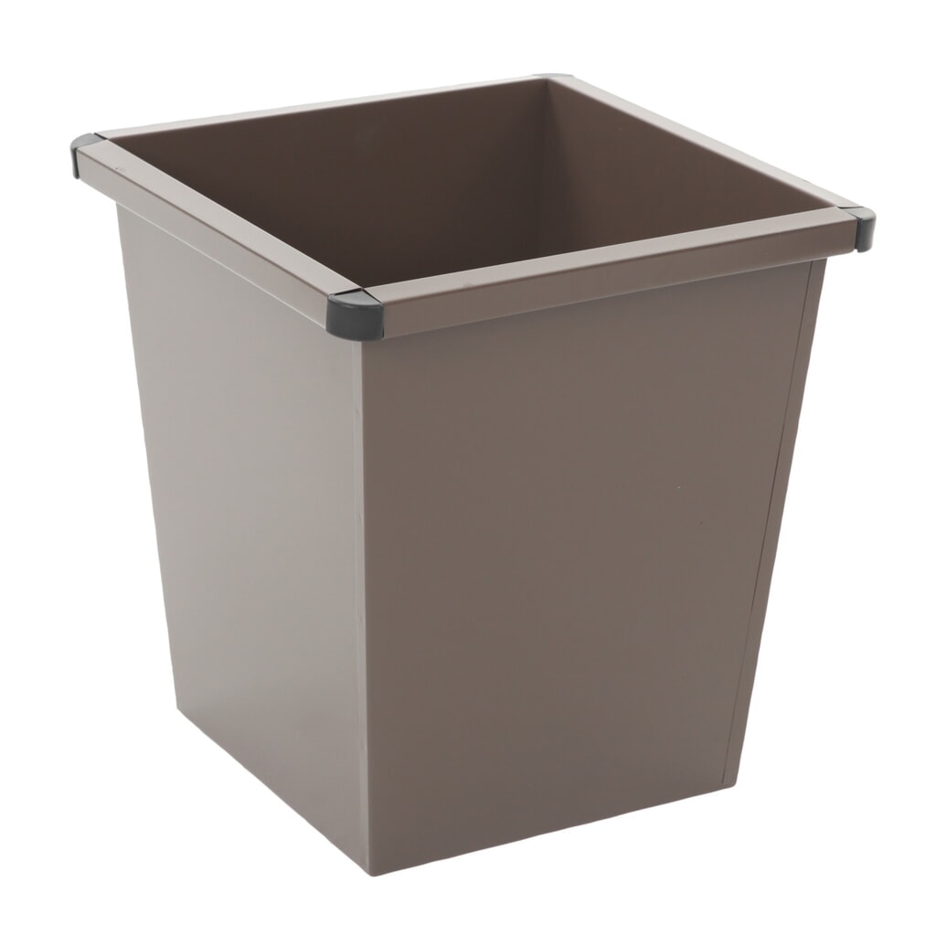 Illustration du produit: Corbeille à papier VB-CO, carrée, conique, 27 litres, marron