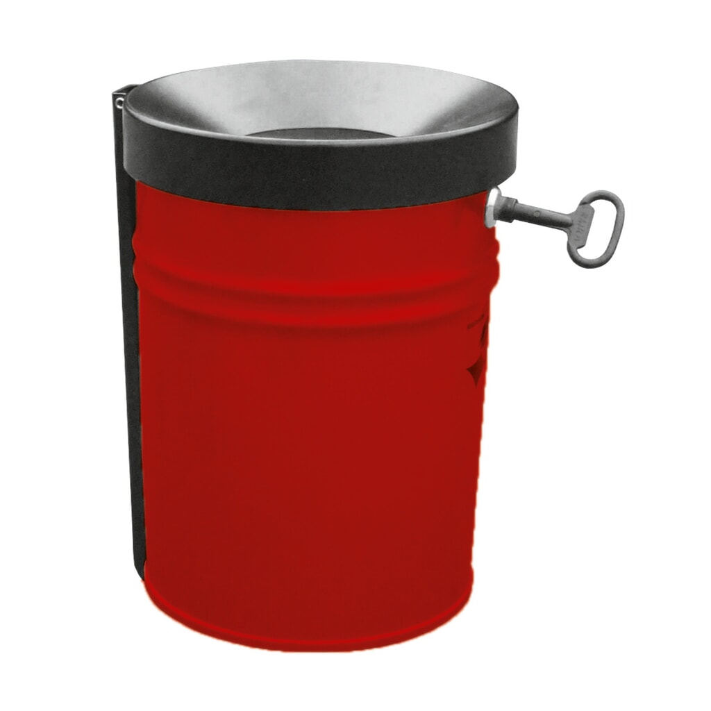 Poubelle à papier de sécurité Ex anti-feu, 16 litres, graphite Illustration du produit: Poubelle à papier de sécurité Ex anti-feu, 16 litres, graphite