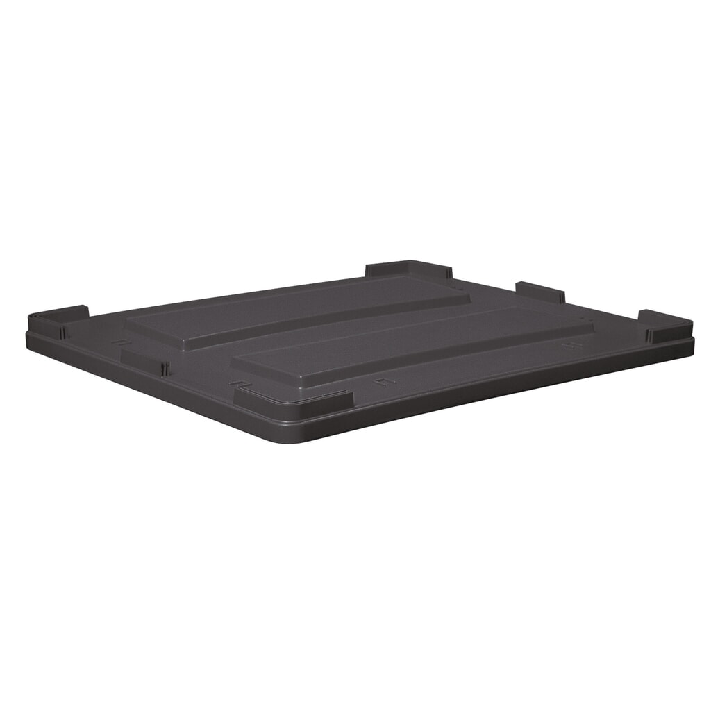 Illustration du produit: Couvercle pour grands conteneurs en polyéthylène, contenance 610 litres, anthracite
