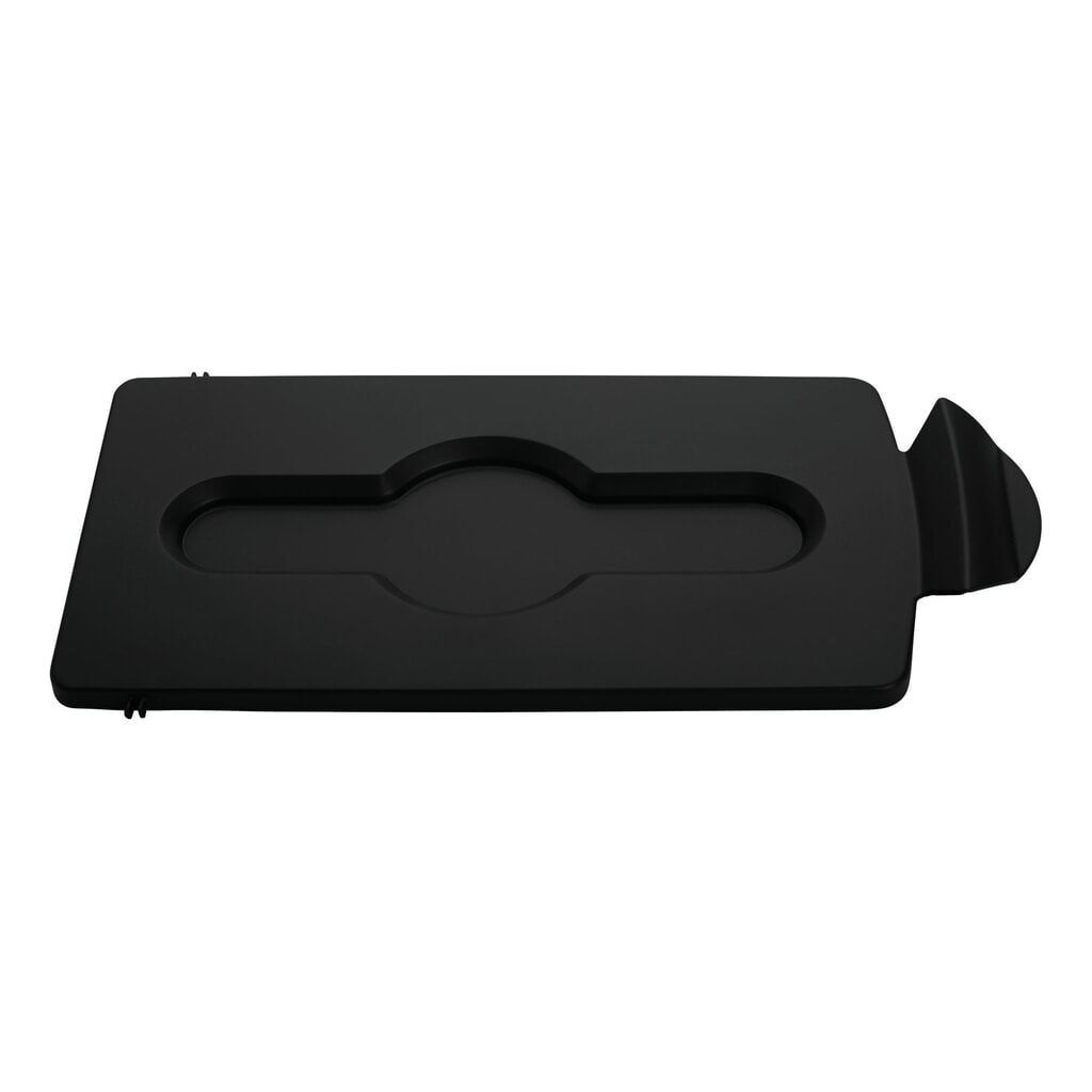 Illustration du produit: Couvercle pour station de recyclage Rubbermaid® Slim Jim, fermé, noir