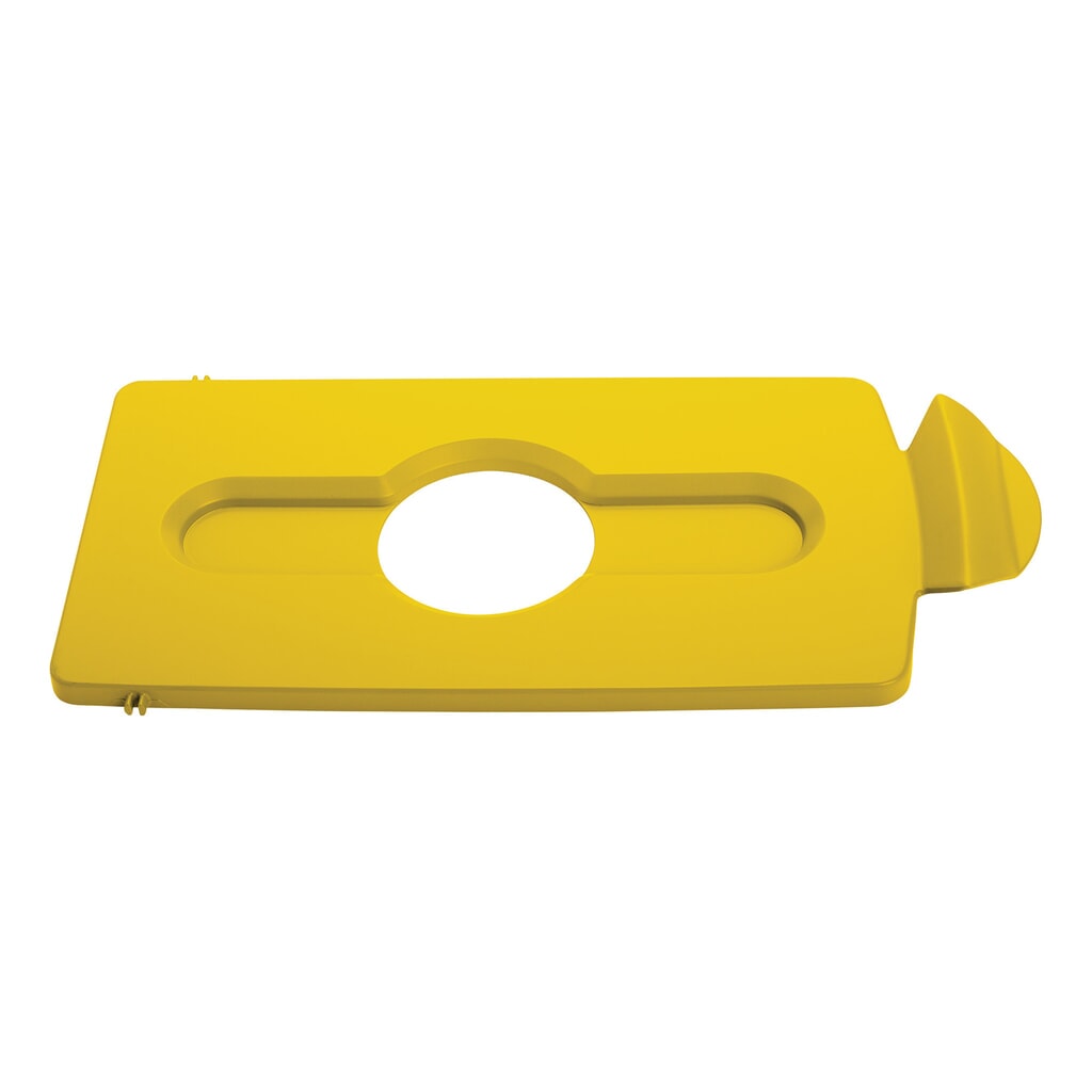 Couvercle pour station de recyclage Rubbermaid® Slim Jim, ouverture pour l'introduction des bouteilles
