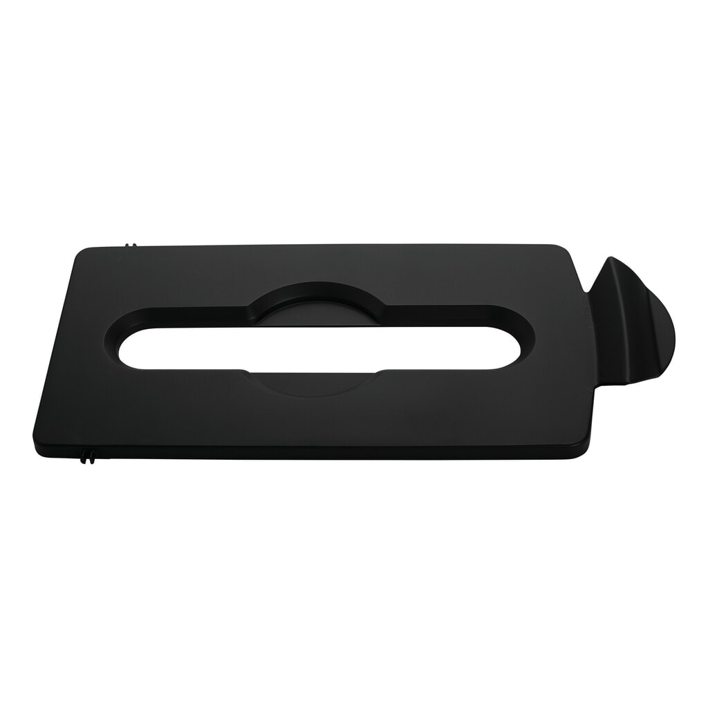 Illustration du produit: Couvercle pour station de recyclage Rubbermaid® Slim Jim, ouverture pour l'introduction du papier, noir
